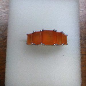ORANGE Carnelian Band Ring
